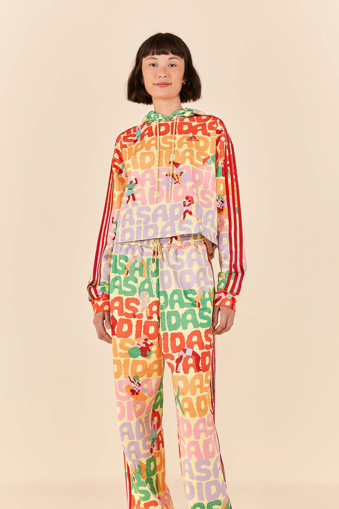 Farm Rio Adidas Farm Trackpants Pearl Citrine