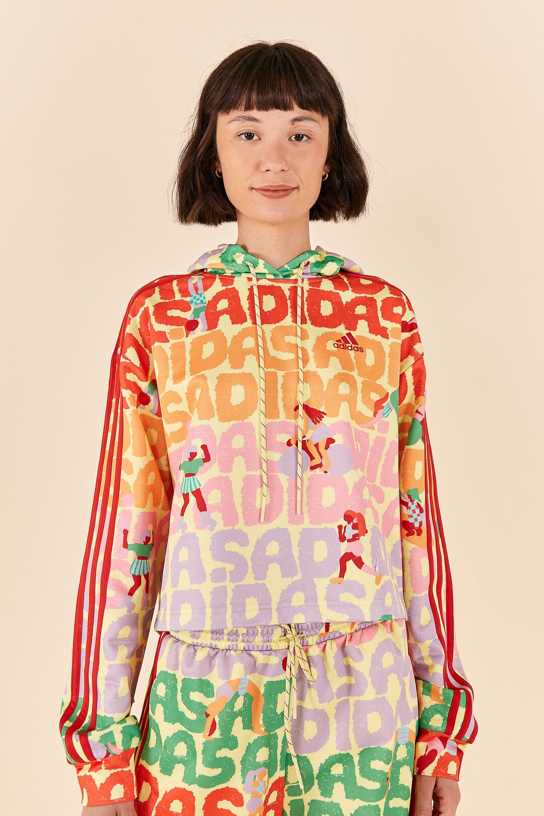 Farm Rio Adidas Farm Hoodie Pearl Citrine