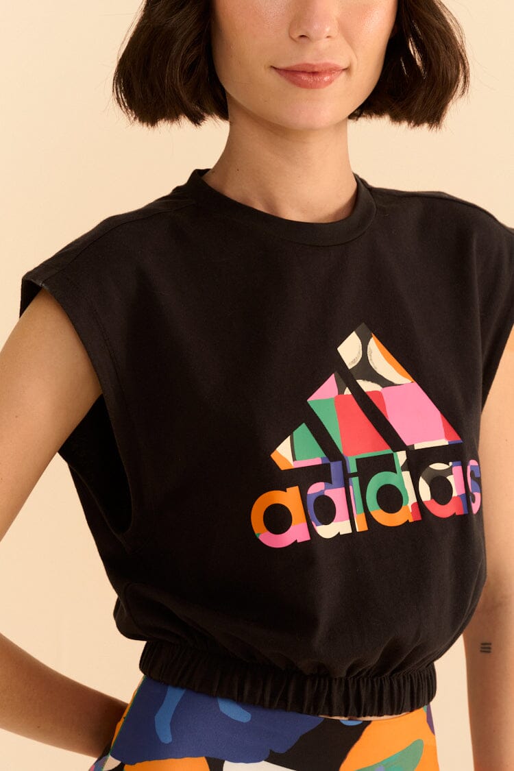 Farm Rio Adidas Farm Sleeveless Tee Black