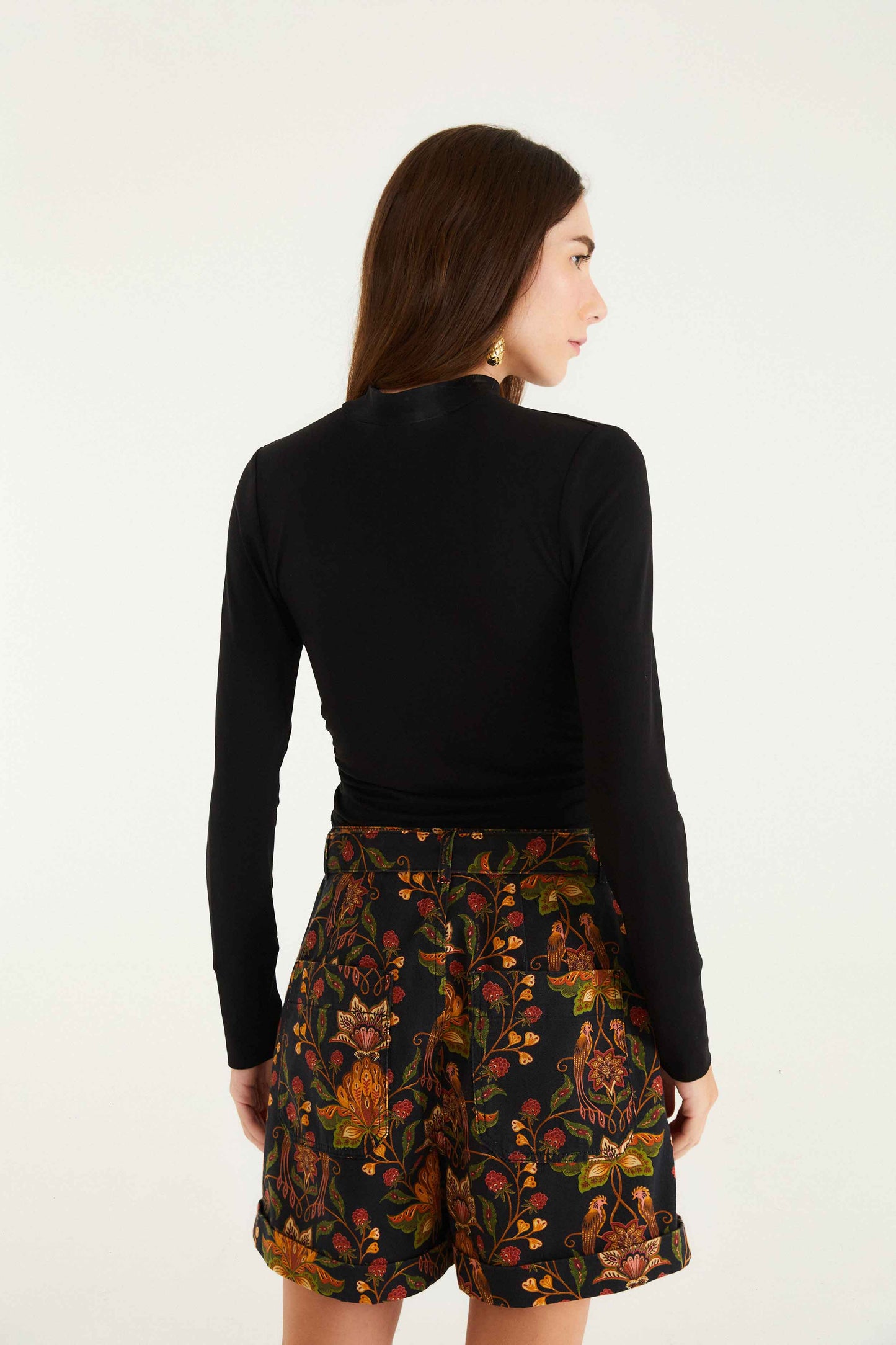 Farm Rio Black Berry Garden Shorts