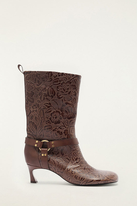 Farm Rio Brwon Harness Embossed Boot