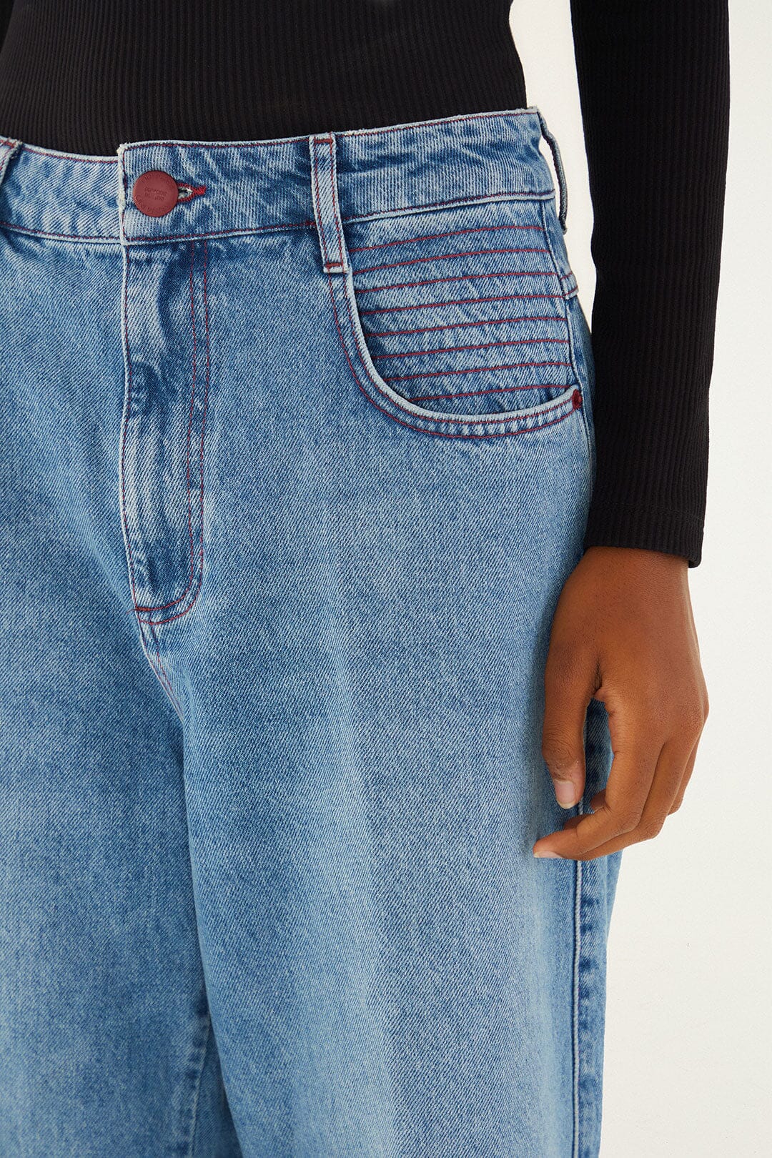 Farm Rio Denim Wide-Leg Pants