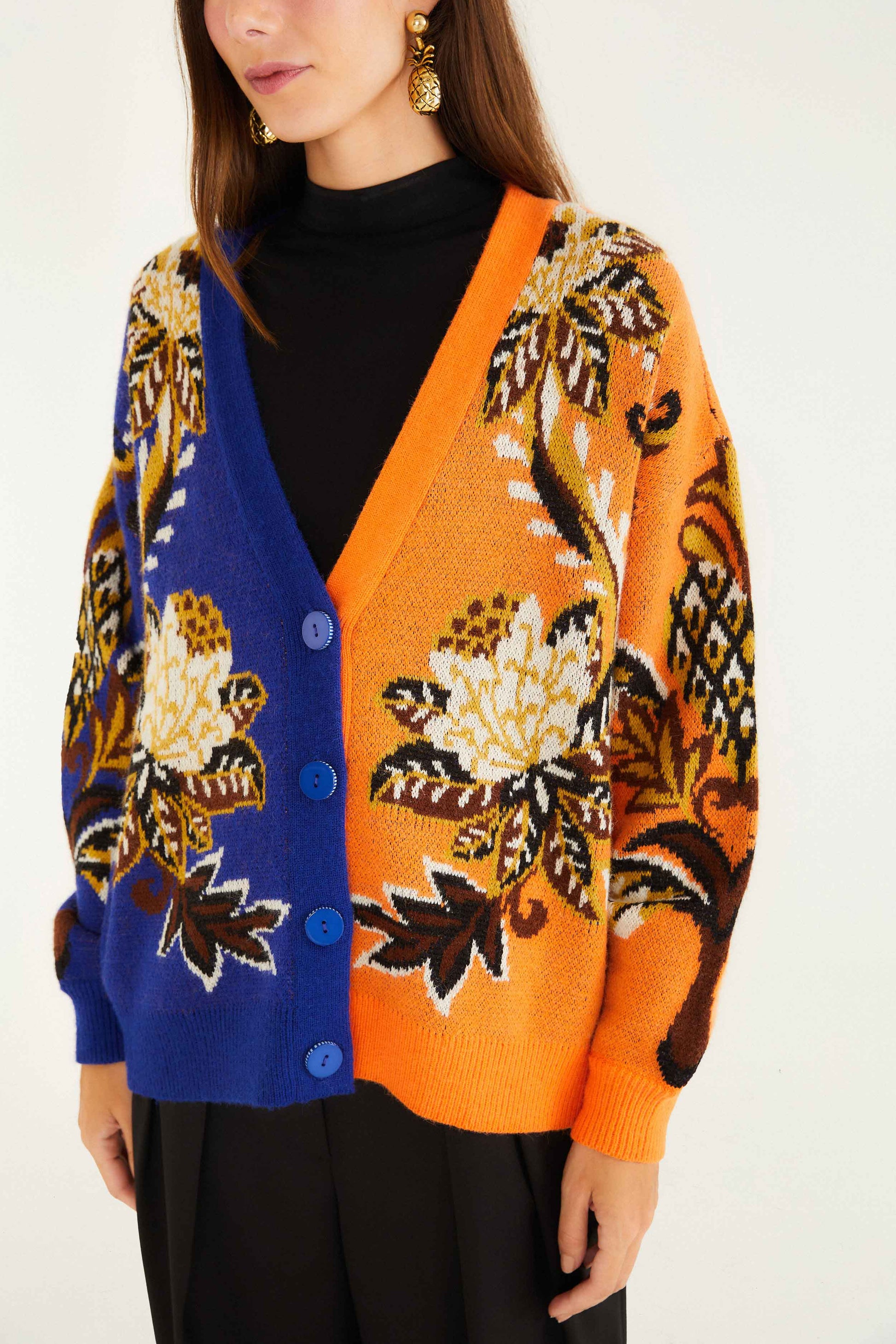 Farm Rio Mixed Arabesque Paradise Knit Cardigan