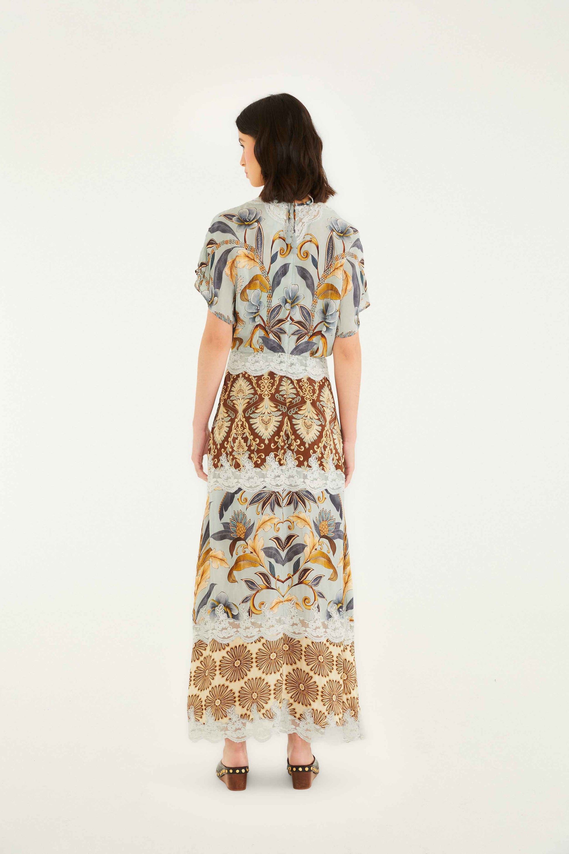 Farm Rio Mixed Snake Garden Maxi Dress