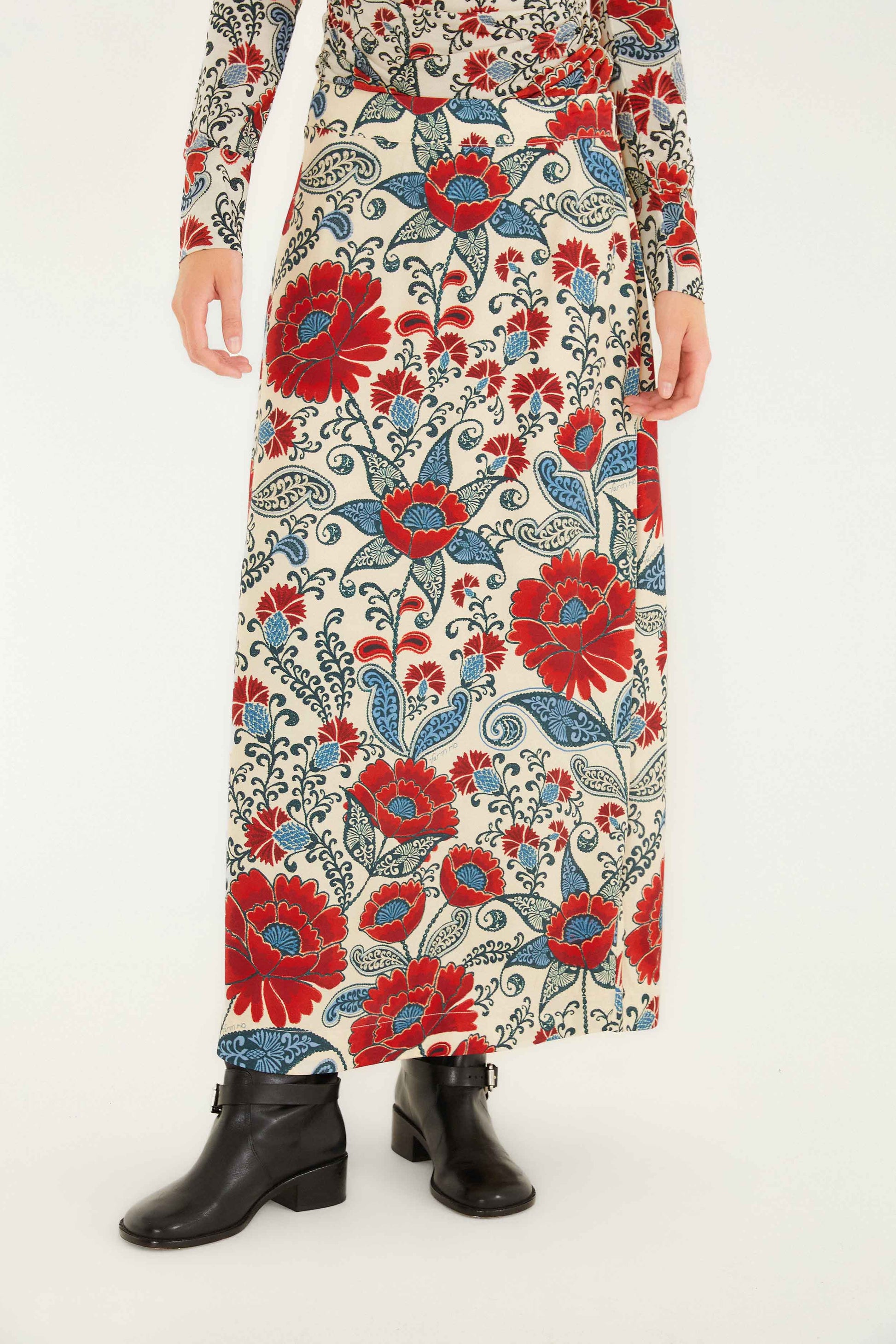 Farm Rio Sand Francesca Lenzing™ Ecovero™ Viscose Maxi Skirt