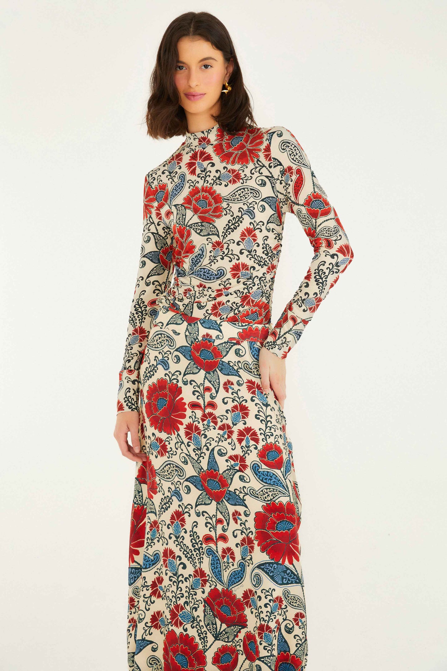 Farm Rio Sand Francesca Lenzing™ Ecovero™ Viscose Maxi Skirt