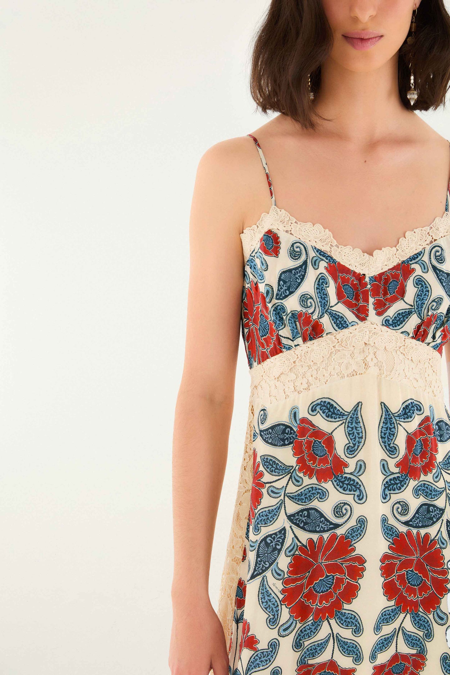 Farm Rio Sand Francesca Midi Dress