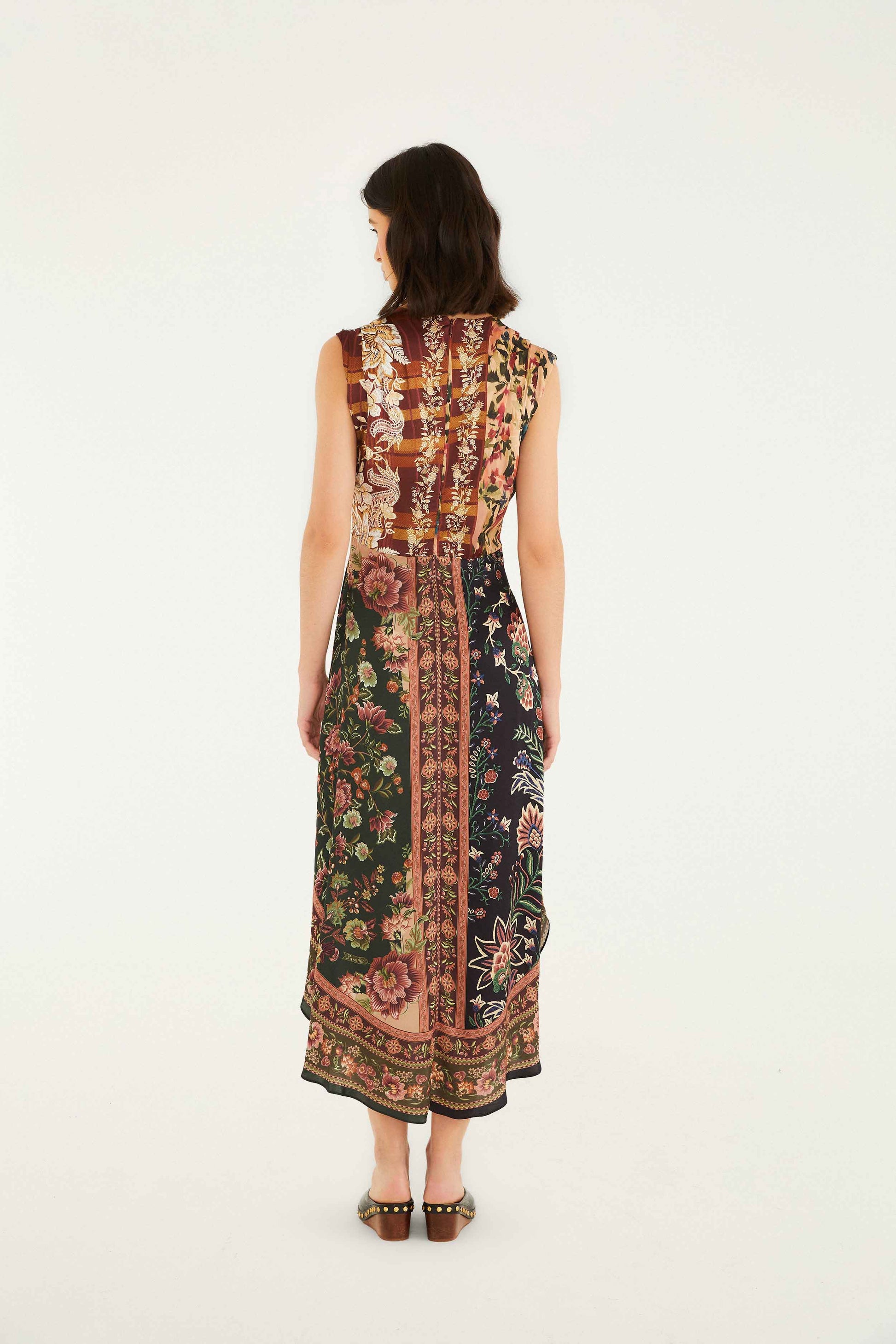 Farm Rio Mixed Winter Garden Lenzing™ Ecovero™ Viscose Sleeveless Maxi Dress